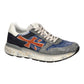 PREMIATA 7215 MCIK IN CAMOSCIO E TESSUTO AZZURRO/GRIGIO/ARANCIO