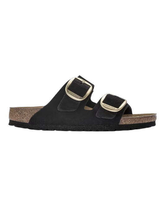 BIRKENSTOCK BIG BUCKLE IN NABUK NERO