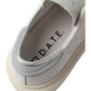 DATE HILL LOW PLATFORM IN PELLE BIANCA/ARGENTO