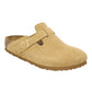 BIRKENSTOCK BOSTON SUEDE LATTE CREAM