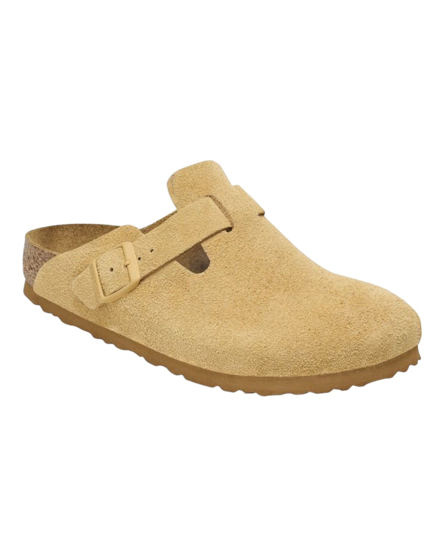 BIRKENSTOCK BOSTON SUEDE LATTE CREAM