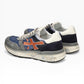 PREMIATA 7215 MCIK IN CAMOSCIO E TESSUTO AZZURRO/GRIGIO/ARANCIO