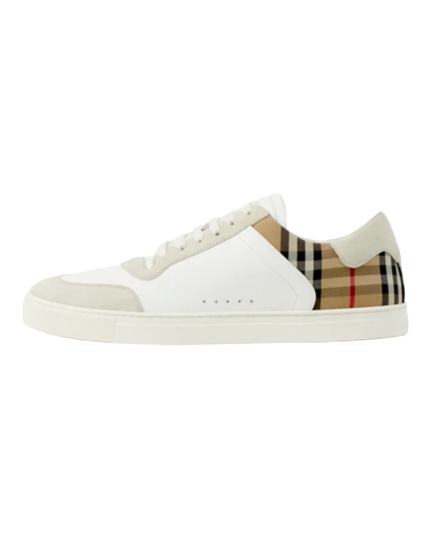 BURBERRY SNEAKERS IN PELLE E CAMOSCIO CON CHECK