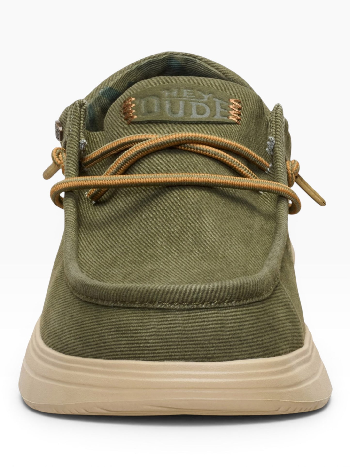 HEY DUDE WALLY COMF WORN 3BN BURN UT OLIVE