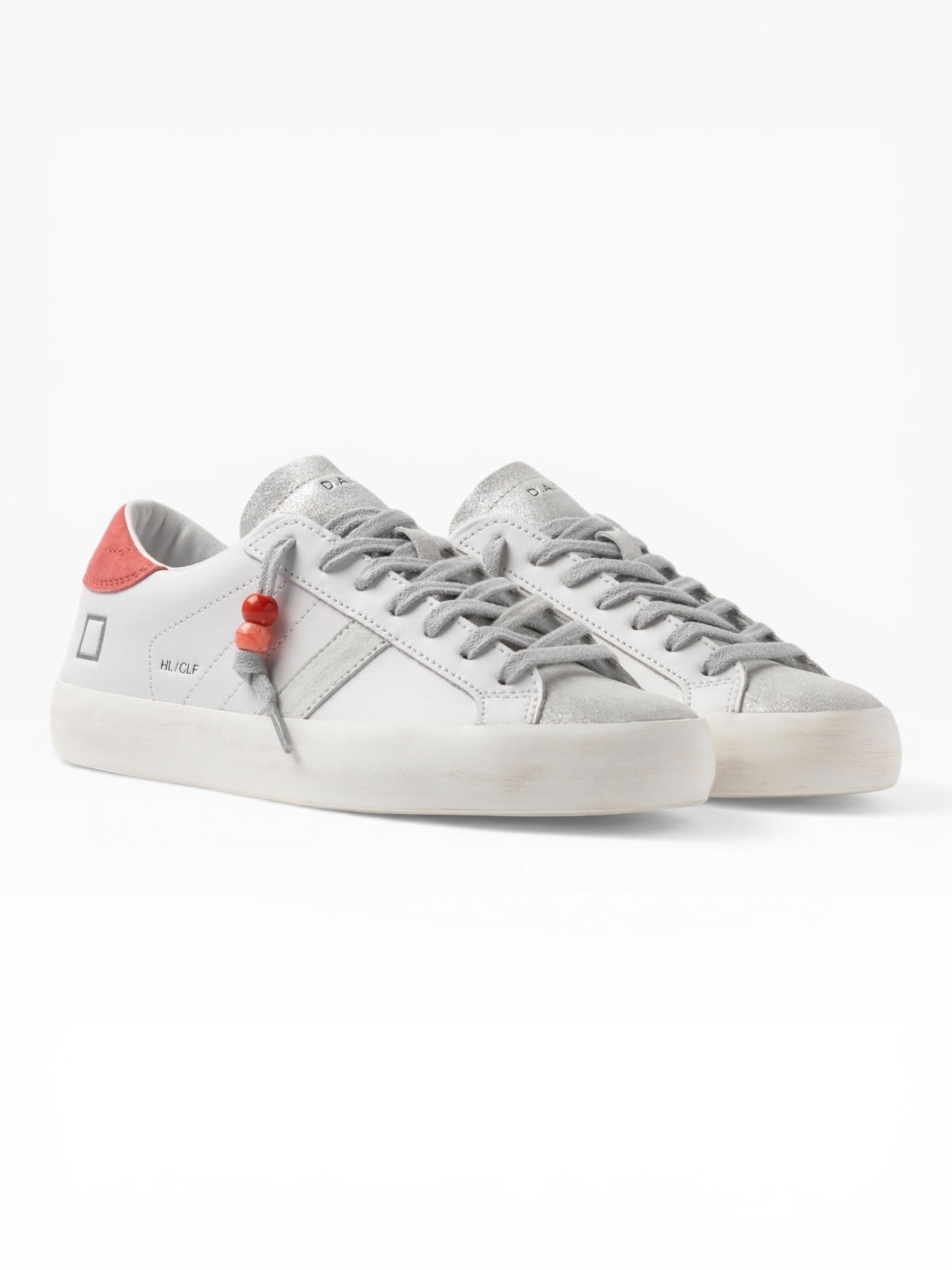 DATE HILL LOW CALF WHITE/CORAL