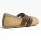 MOU BALLERINA RAFIA BEIGE MARRONE