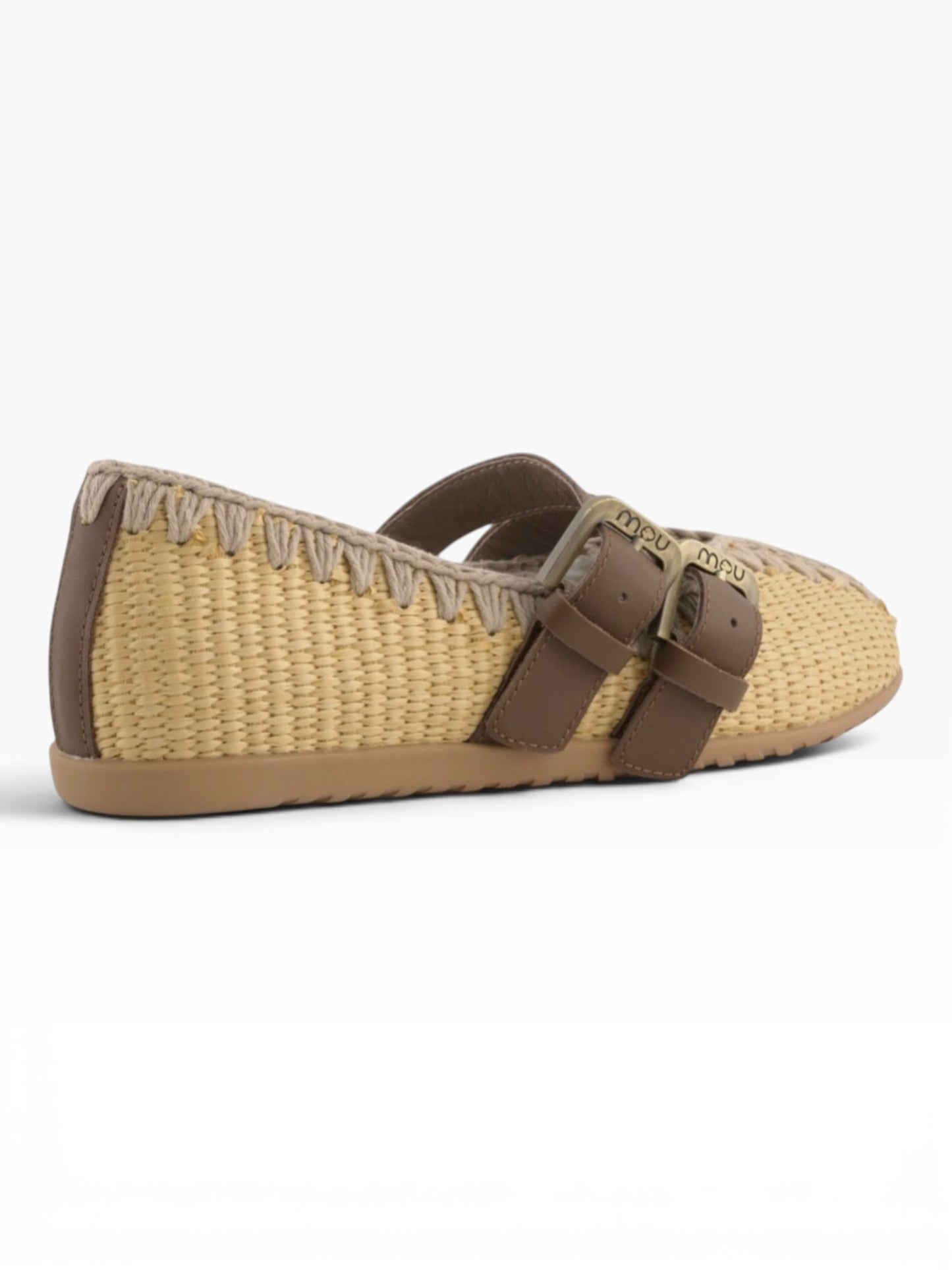 MOU BALLERINA RAFIA BEIGE MARRONE