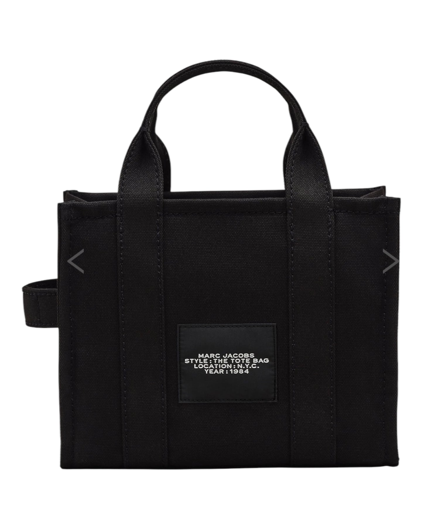 MARC JACOBS THE TOTE BAG SMALL IN TESSUTO NERO