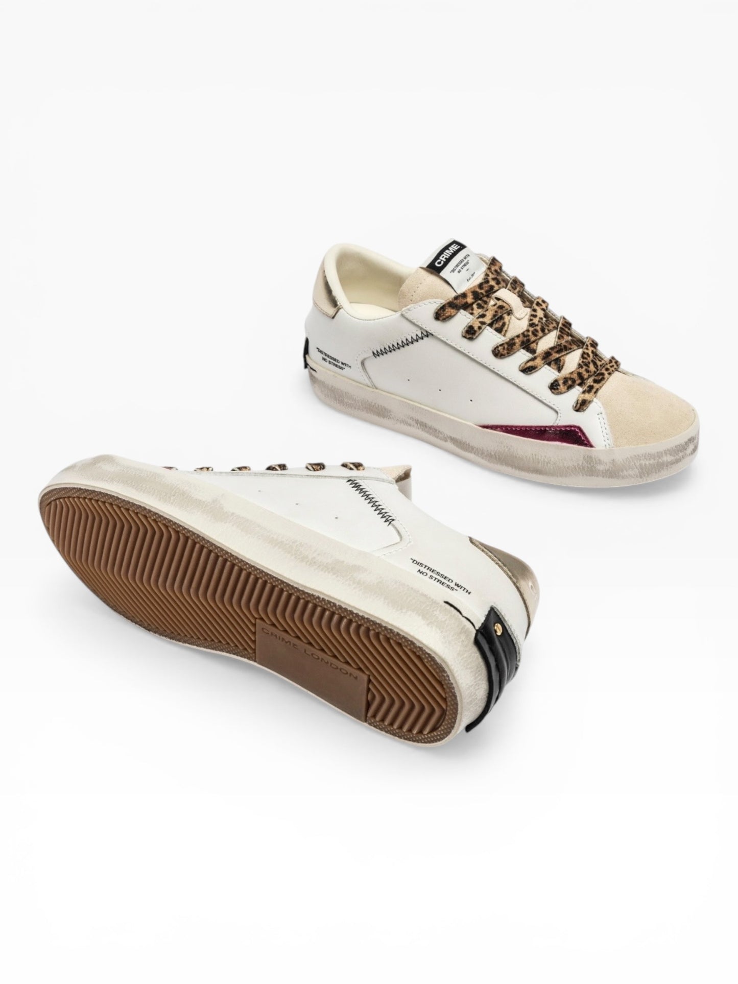 CRIME LONDON DISTRESSED 5000 BIANCO ORO