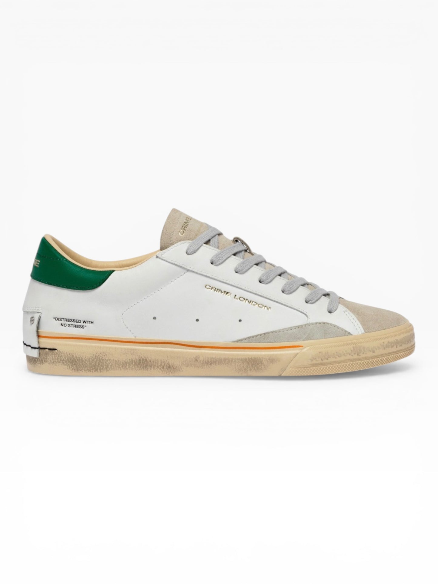 CRIME LONDON DISTRESSED 19052 BIANCO/ VERDE