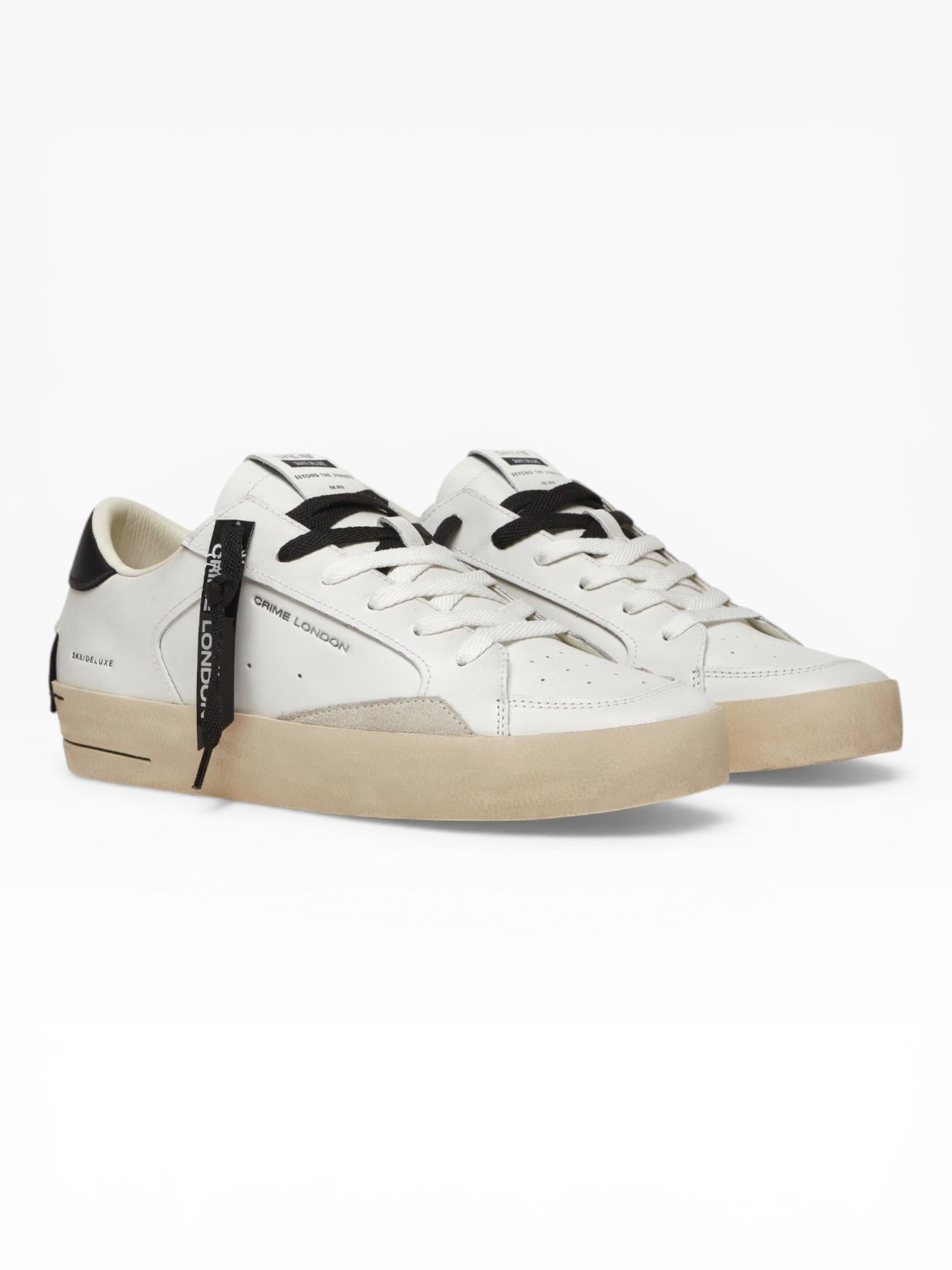 CRIME LONDON SK8 DELUXE 17100 BIANCO/NERO