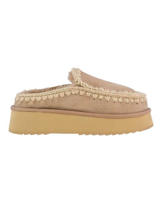 MOU ESKIMO PLATFORM CLOG BEIGE