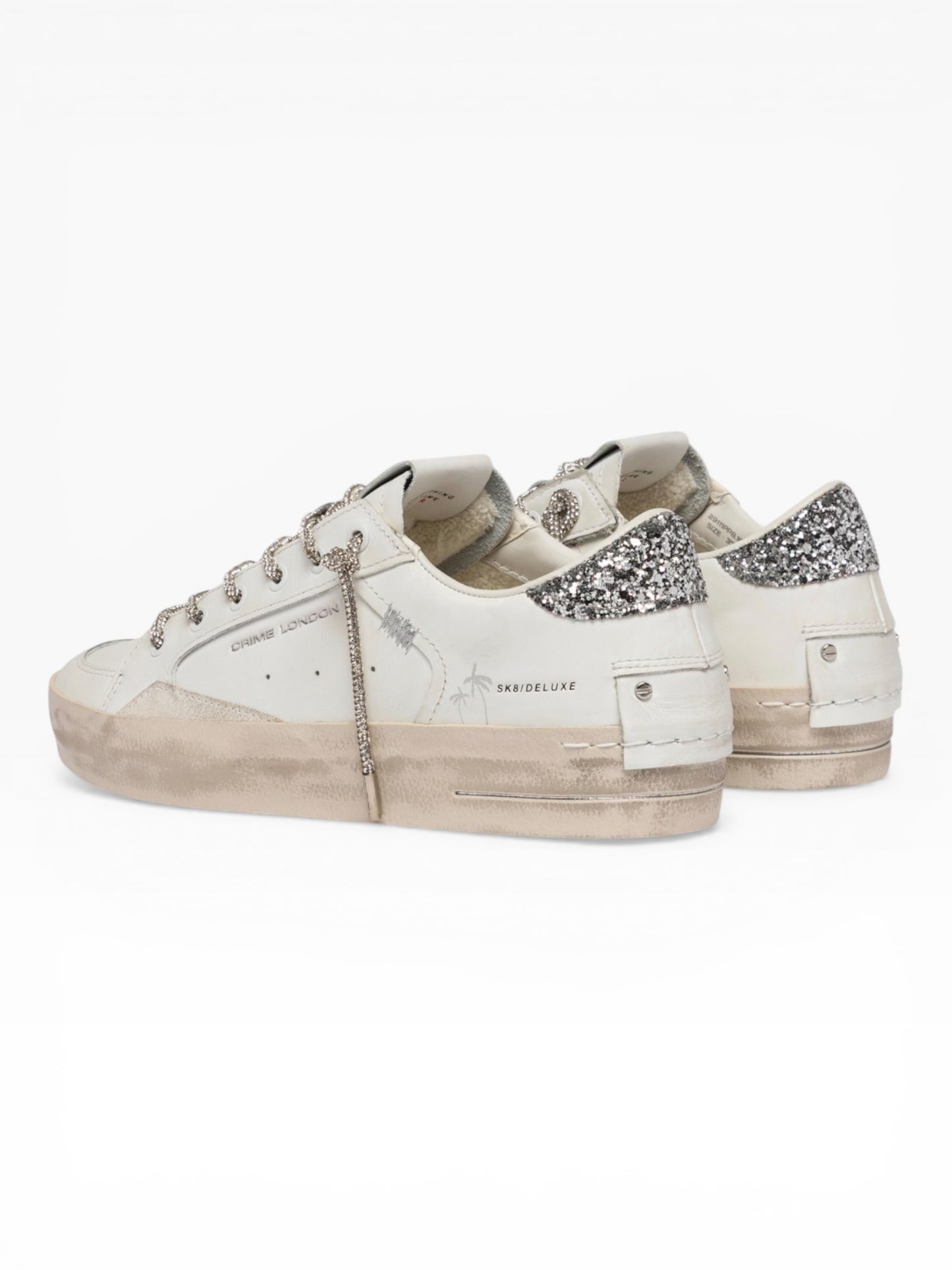 CRIMA LONDON SK8 DELUXE 20132 BIANCO/ARGENTO