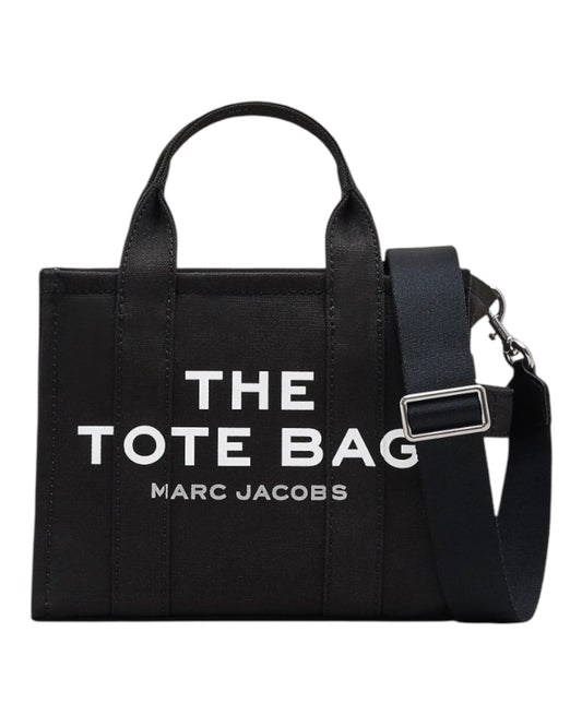 MARC JACOBS THE TOTE BAG SMALL IN TESSUTO NERO