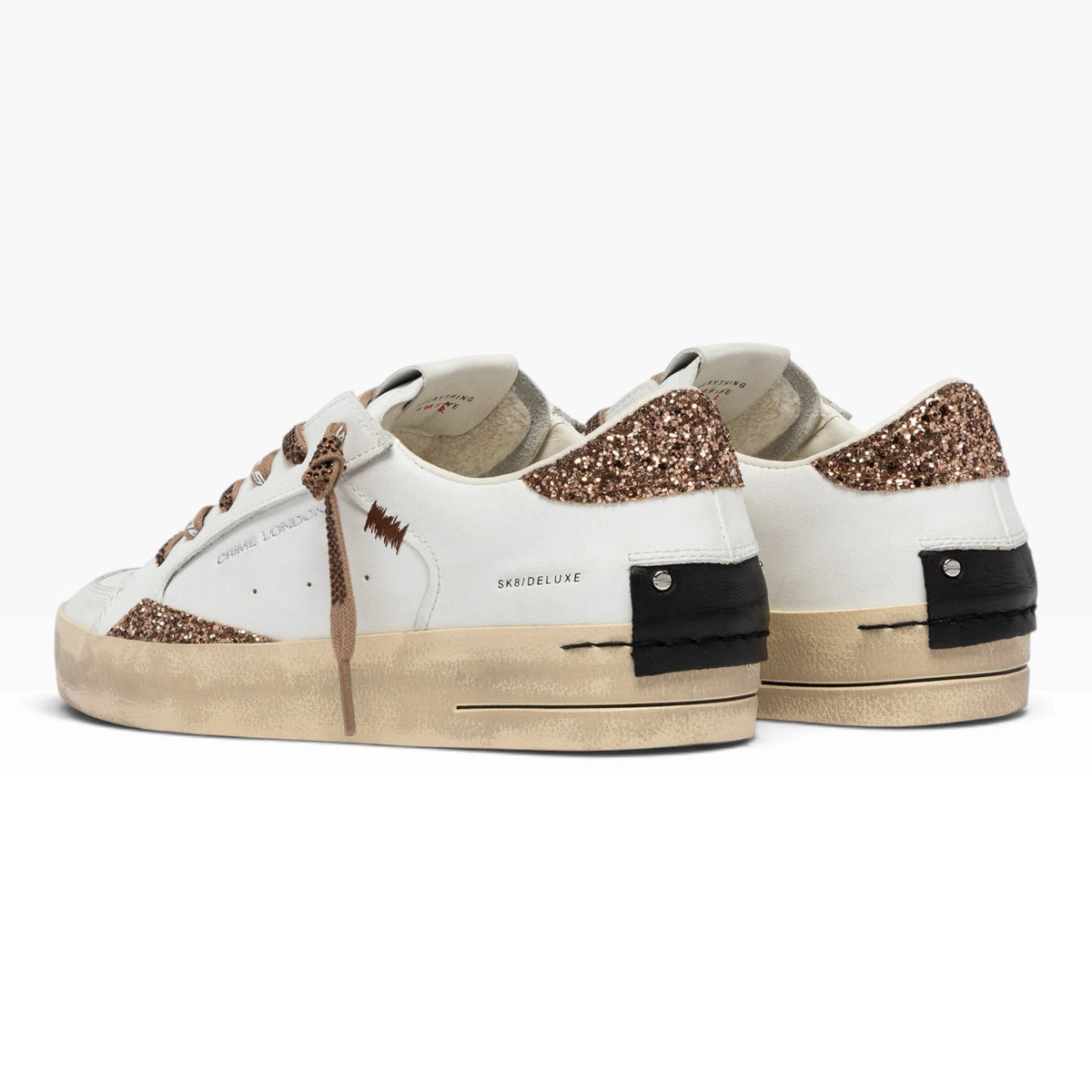 CRIME LONDON SK8 DELUXE 23104 BIANCO/ORO