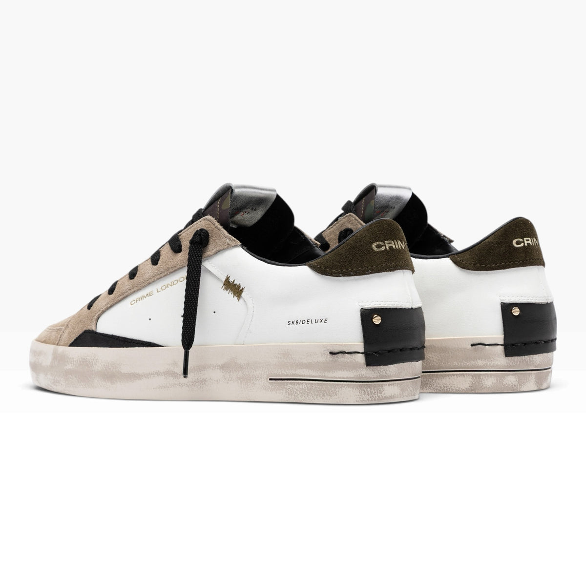 CRIME LONDON SK8 DELUXE 10105 BEIGE/BIANCO