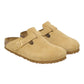 BIRKENSTOCK BOSTON SUEDE LATTE CREAM