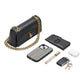 MARC JACOBS THE DUAL CHAIN MINI BAG IN PELLE NERA
