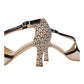 OVYE'711K027 SCARPA CON TACCO E PUNTA TONDA IN PELLE BEIGE/NERA