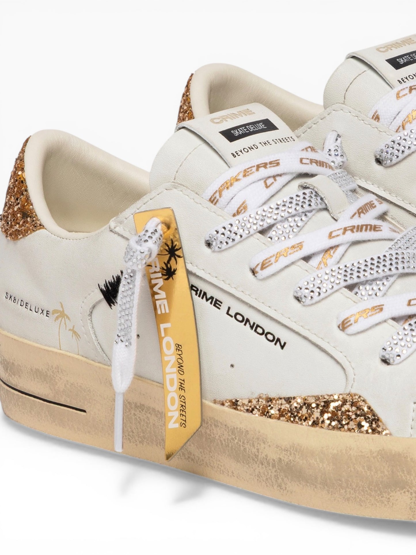 CRIME LONDON SK8 DELUXE 29102 BIANCO/ORO