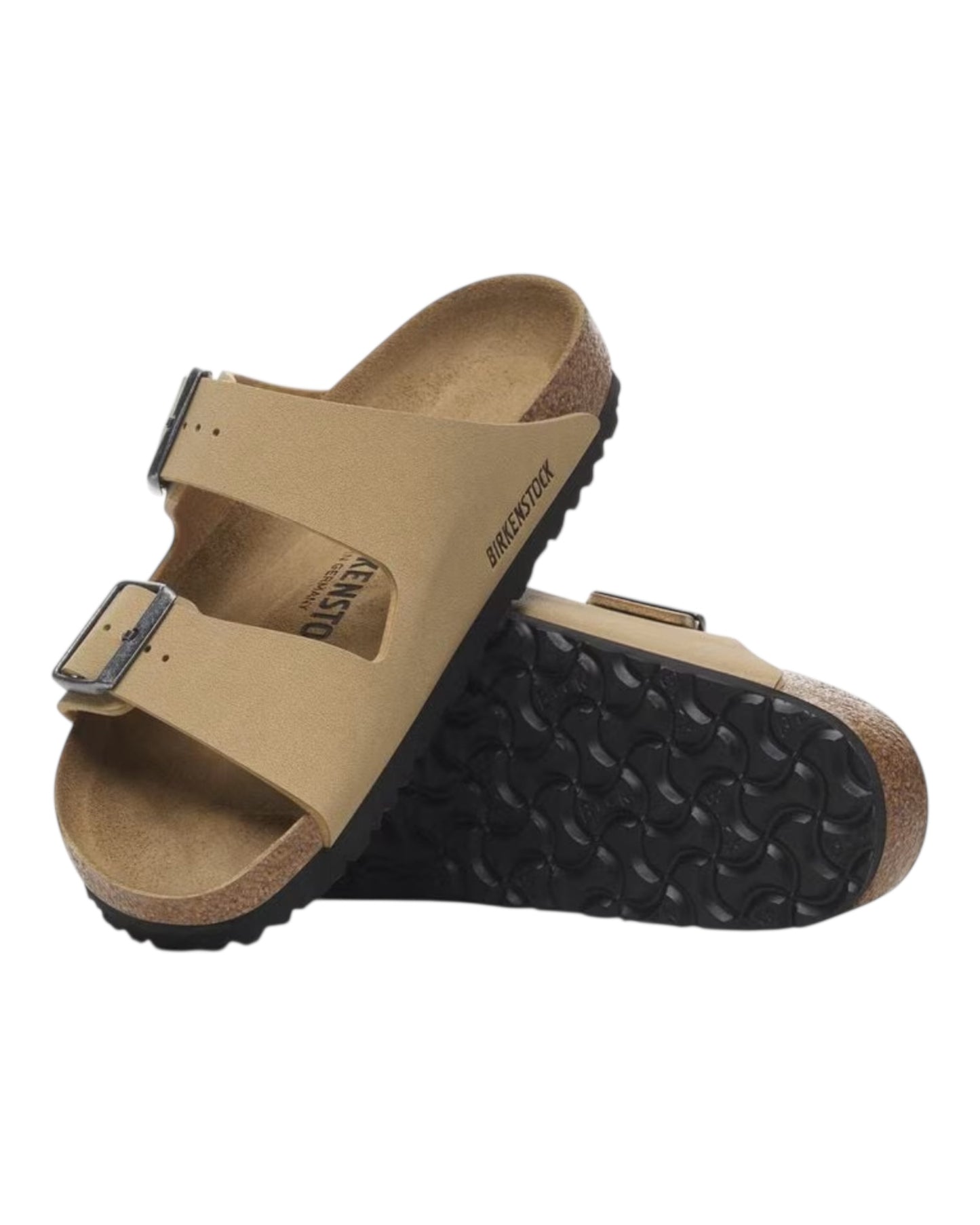 BIRKENSTOCK ARIZONA BIRKIBUC NABUCK LATTE CREAM (BEIGE)