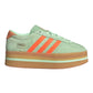 ADIDAS GAZELLE STACK IN CAMOSCIO VERDE LOGO ARANCIO