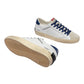 CRIME LONDON DISTRESSED IN PELLE BIANCA/BLU