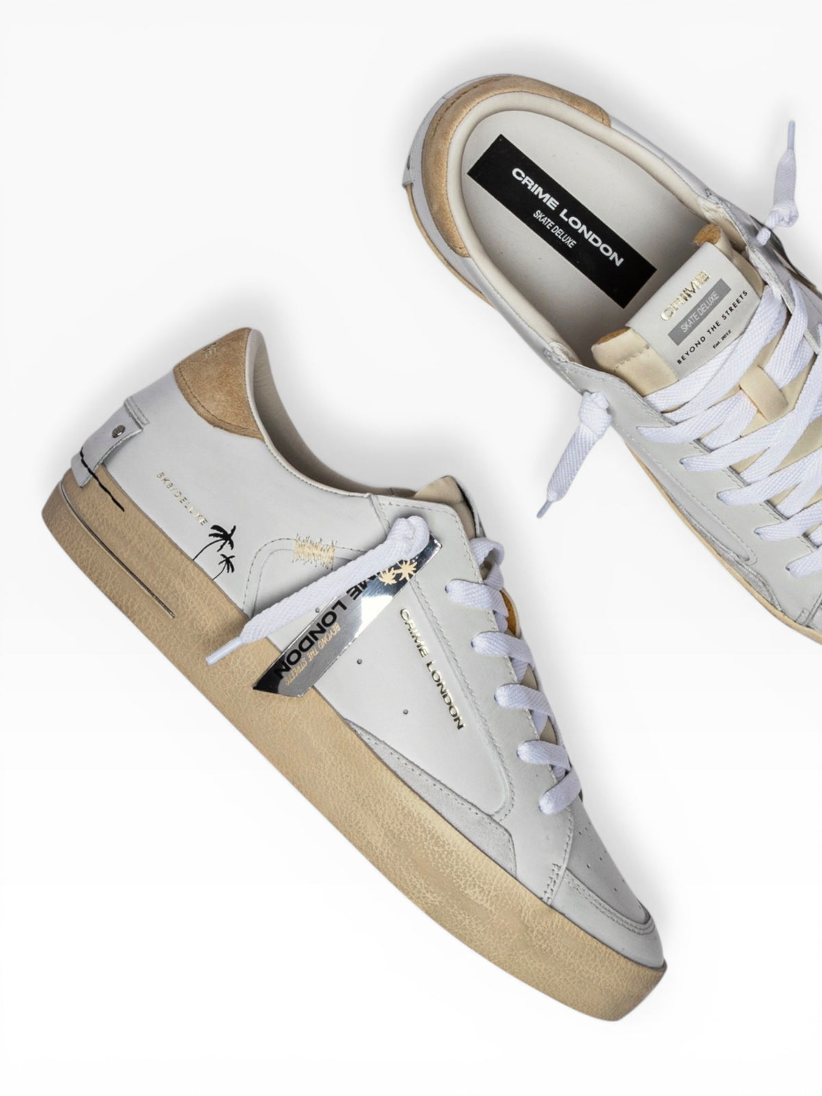 CRIME LONDON SK8 DELUXE 14101 BIANCO/BEIGE