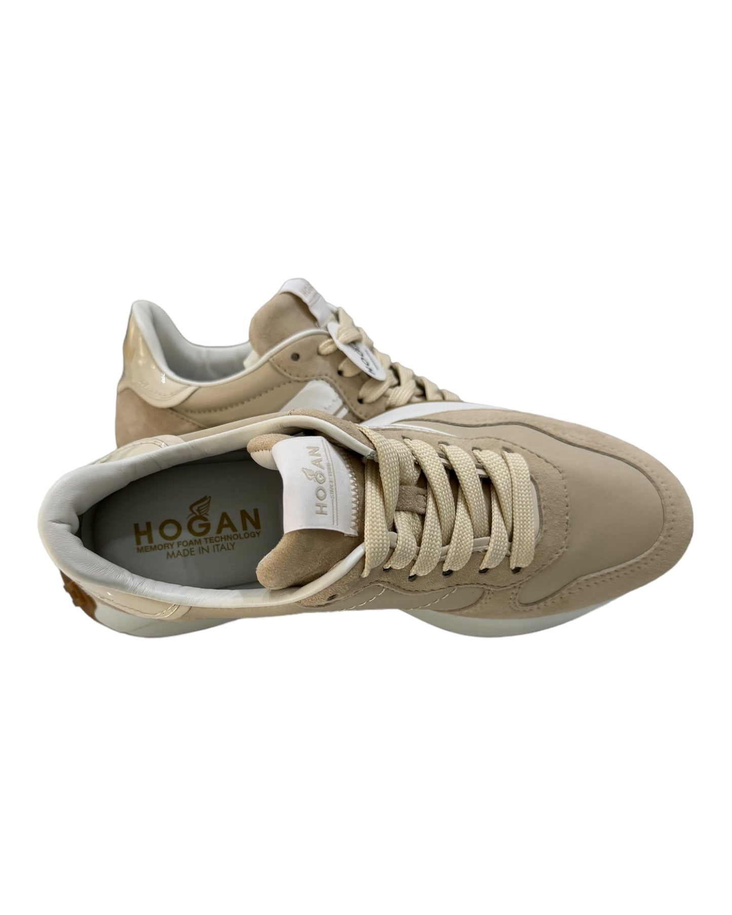 HOGAN 641 HXW TESSUTO e CAMOSCIO BEIGE