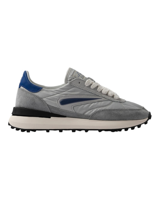DATE ATHLETA IN CAMOSCIO E TESUUTO GRIGIO TALLONCINO BLU