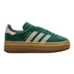 ADIDAS GAZELLE BOLD IN CAMOSCIO VERDE LOGO BEIGE