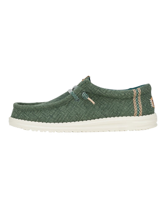 HEY DUDE WALLY JUTE IN TESSUTO VERDE