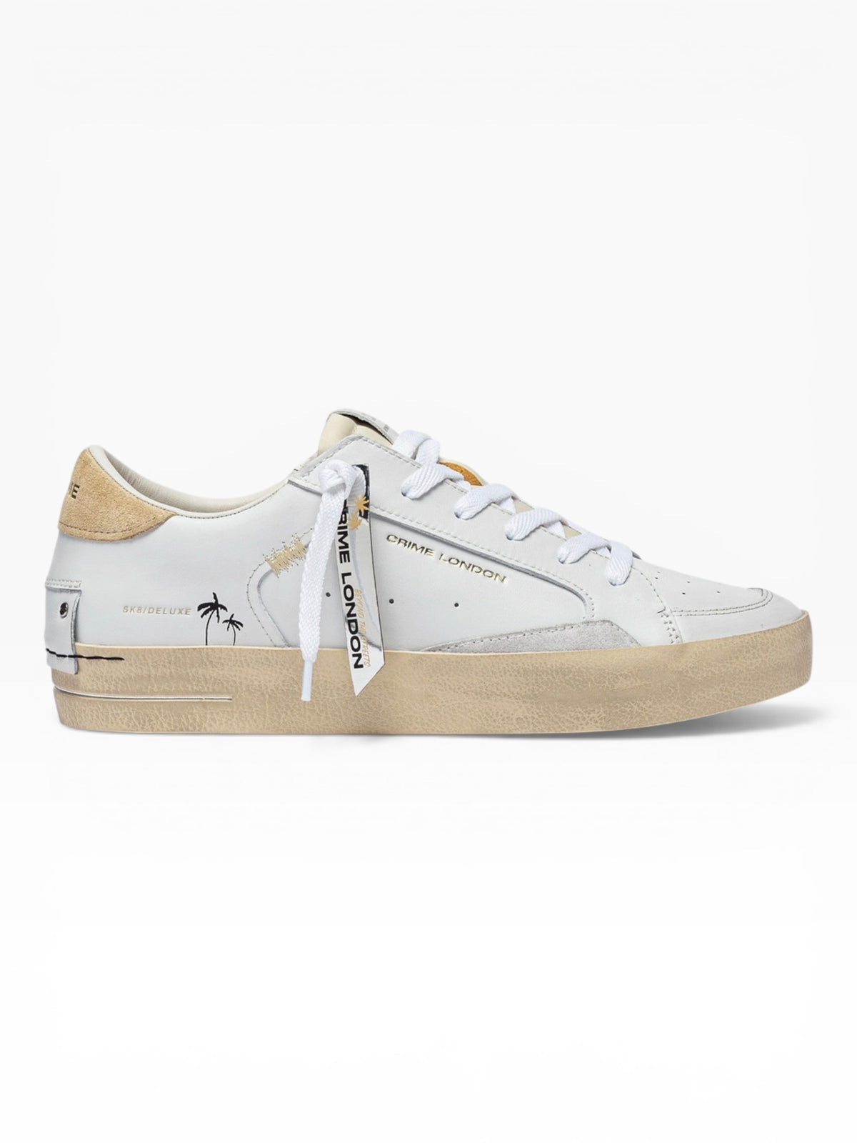 CRIME LONDON SK8 DELUXE 14101 BIANCO/BEIGE