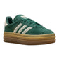 ADIDAS GAZELLE BOLD IN CAMOSCIO VERDE LOGO BEIGE
