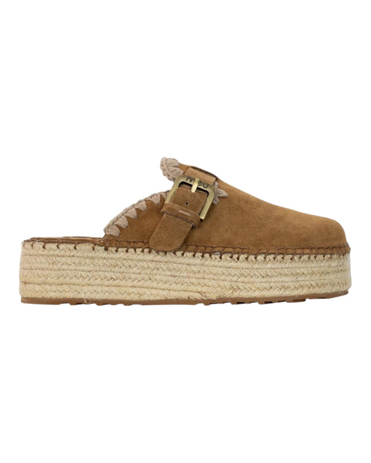MOU JUTE CLOG SUEDE COG IN CAMOSCIO