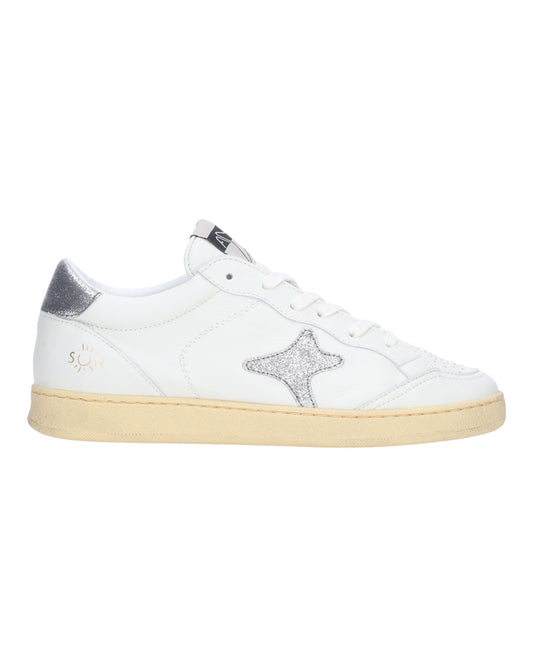 AMA BRAND 4112 SUN IN PELLE BIANCA/ARGENTO