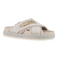 MOU CRISS CROSS SANDAL IN CANVAS BIANCA