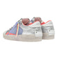 CRIME LONDON SK8 IN PELLE BIANCA GLITTER ARGENTO