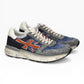 PREMIATA 7215 MCIK IN CAMOSCIO E TESSUTO AZZURRO/GRIGIO/ARANCIO