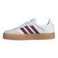 ADIDAS SAMBAE PLATFORM IN PELLE BIANCA BANDE BORDEAUX