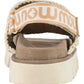 MOU BIO SANDAL SUEDE BIG LOGO BEIGE