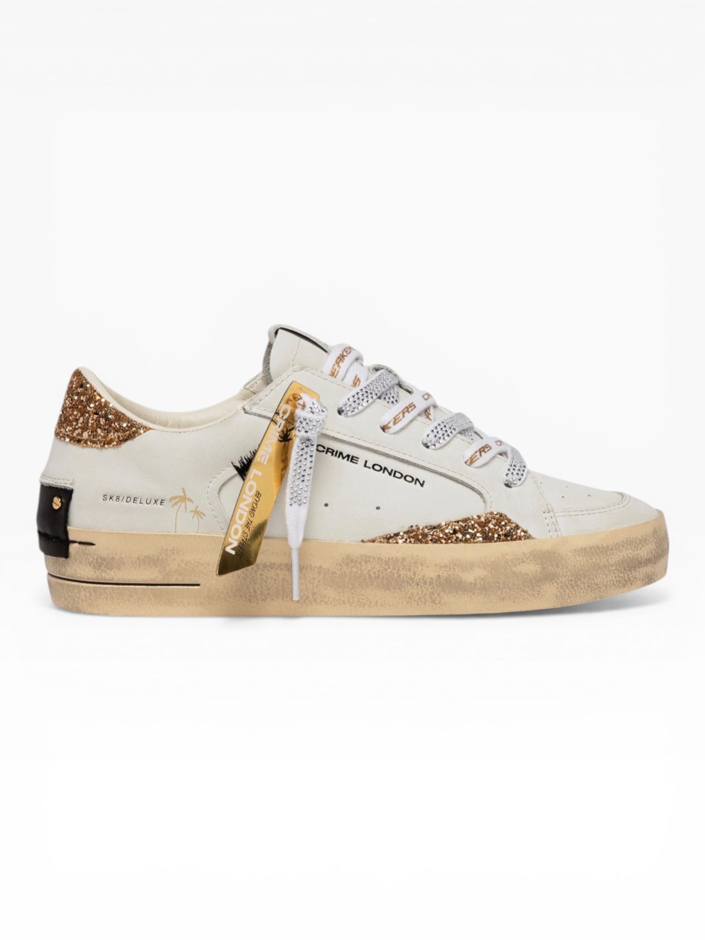 CRIME LONDON SK8 DELUXE 29102 BIANCO/ORO