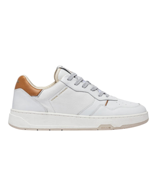 CRIME LONDON TIMELESS IN PELLE BIANCA/CUOIO