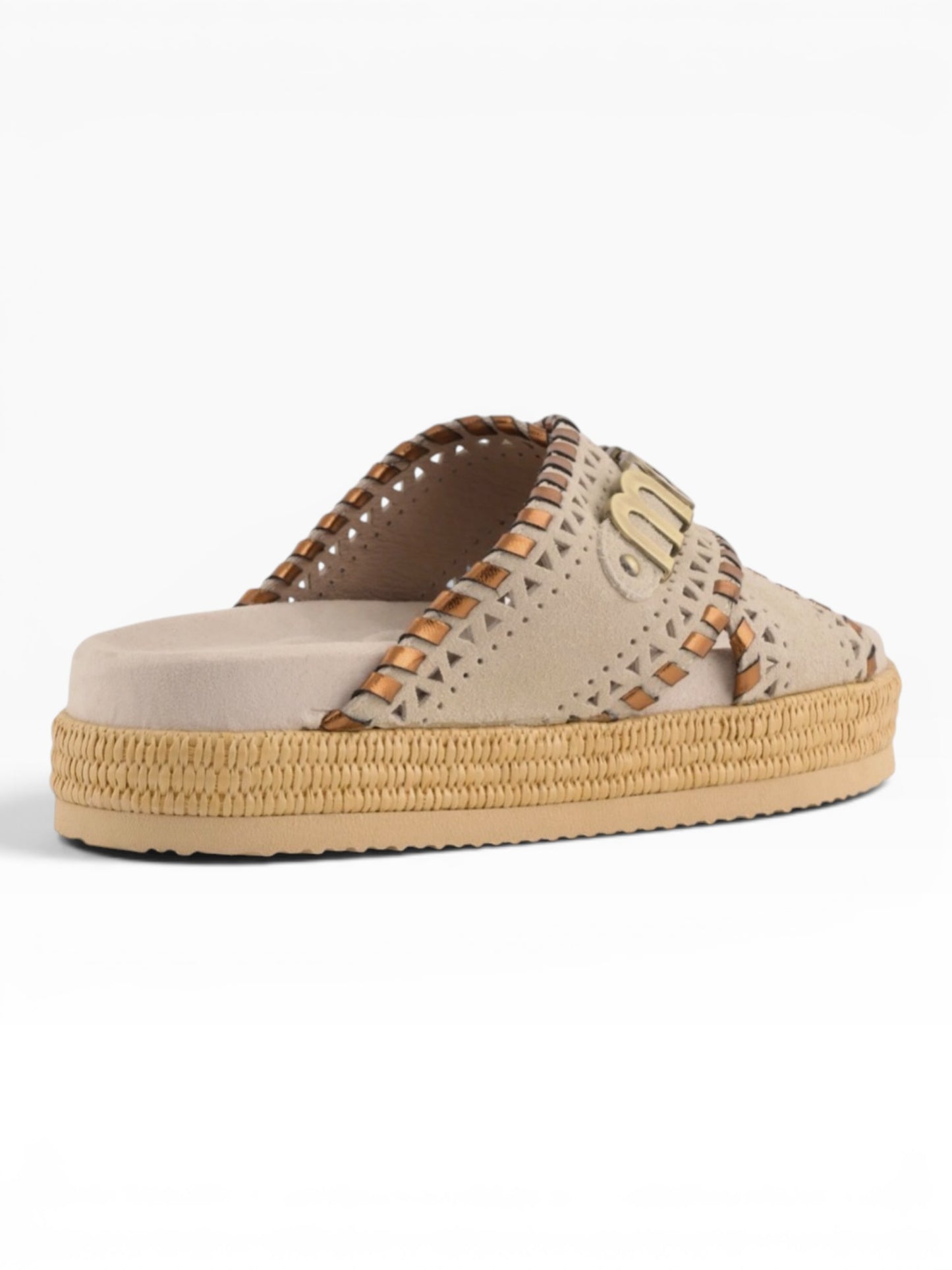 MOU CRISS CROSS STITCH BEIGE/ORO