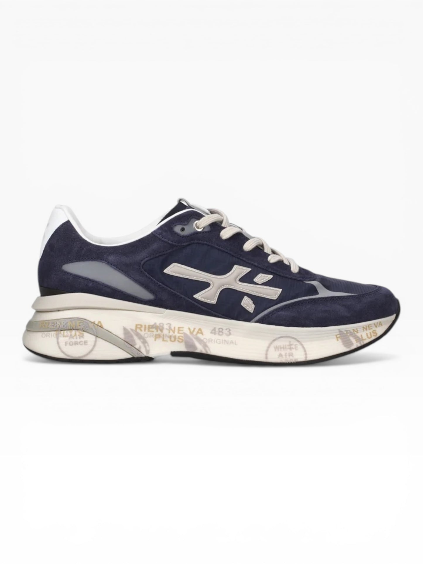PREMIATA MOERUN 7306 IN CAMOSCIO E TESSUTO BLU