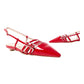 OVYE' 1065AC CHANEL A PUNTA VERNICE ROSSO CON 3 FIBIE