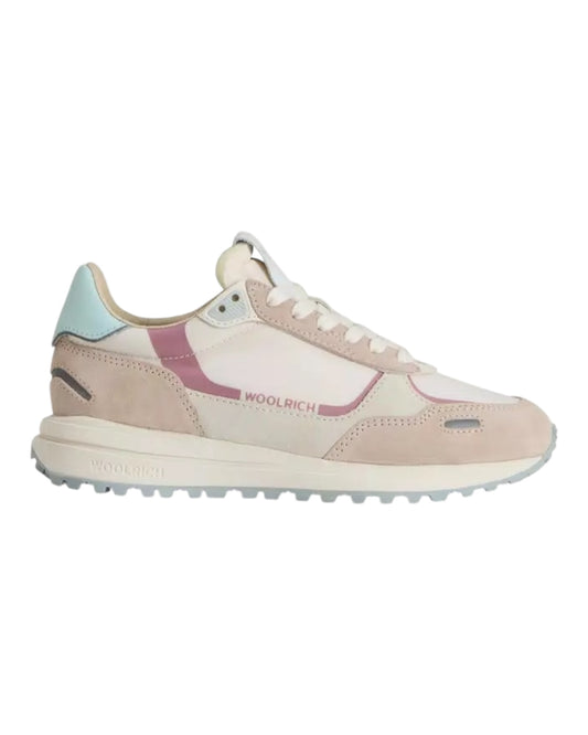 WOOLRICH RETRO DONNA IN CAMOSCIO BEIGE/ROSA
