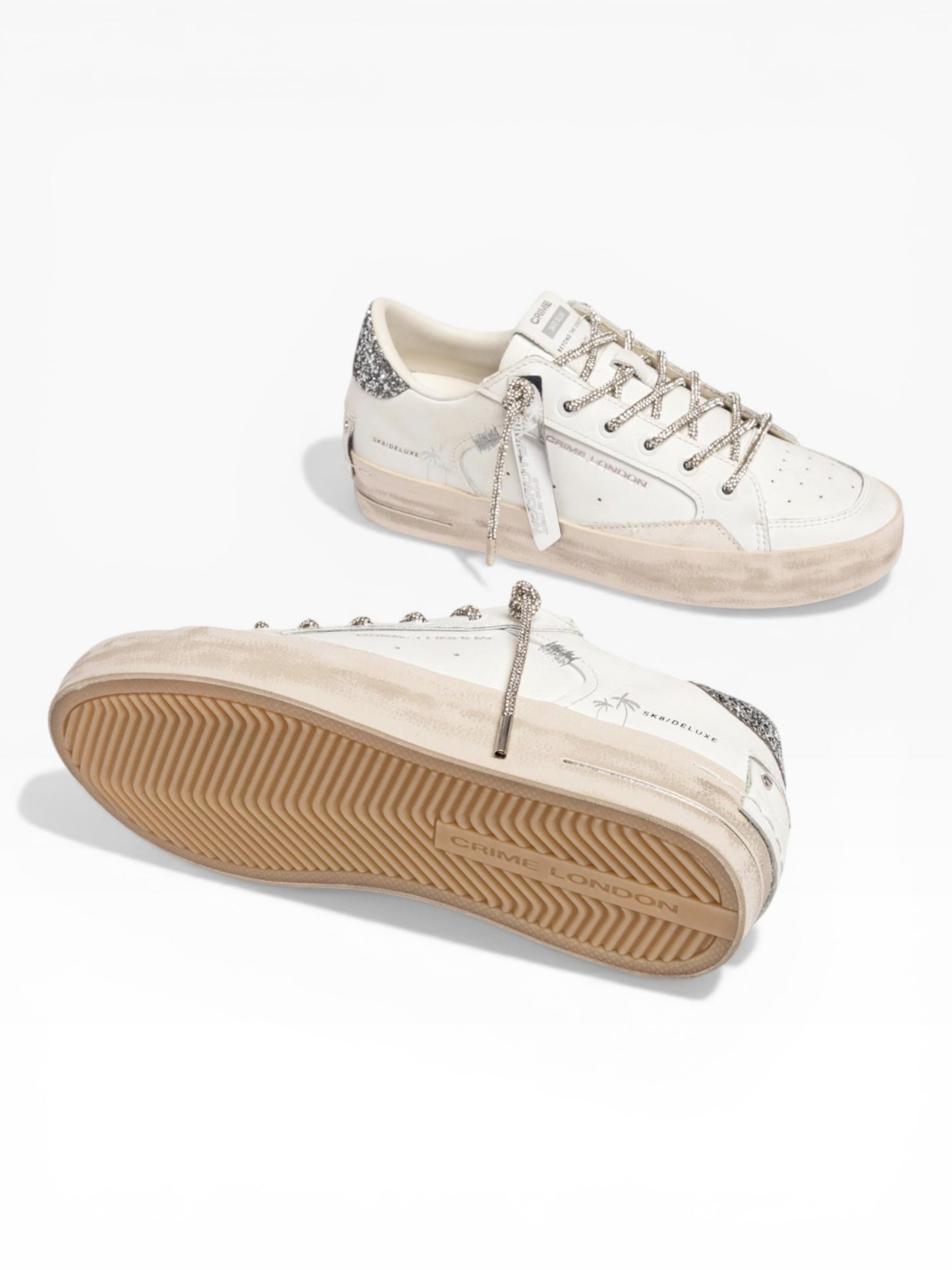 CRIMA LONDON SK8 DELUXE 20132 BIANCO/ARGENTO