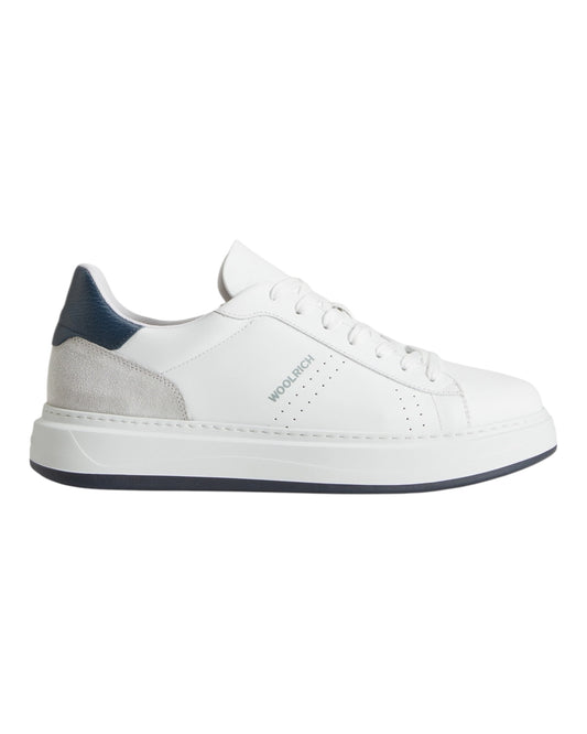 WOOLRICH ARROW PELLE BIANCA/BLU