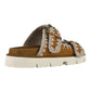 MOU SANDAL TWO BUCKLE IN SUEDE COG MARRONE
